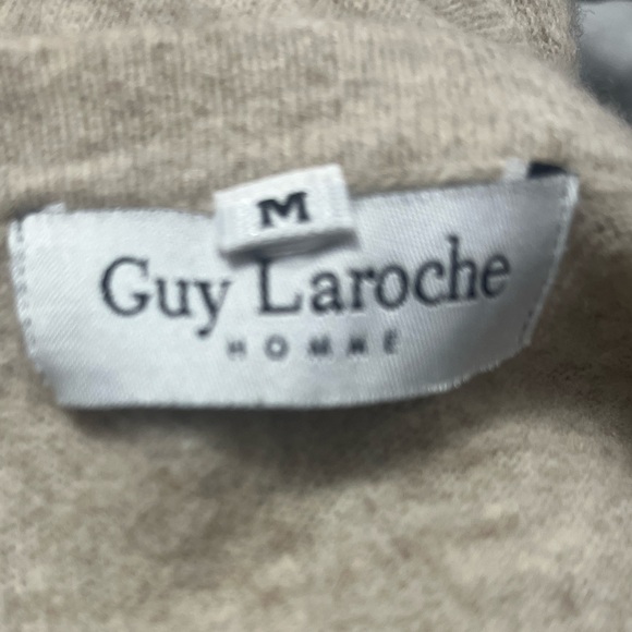 Guy Laroche homme Tan wool pull over sweater, size medium - Picture 8 of 8